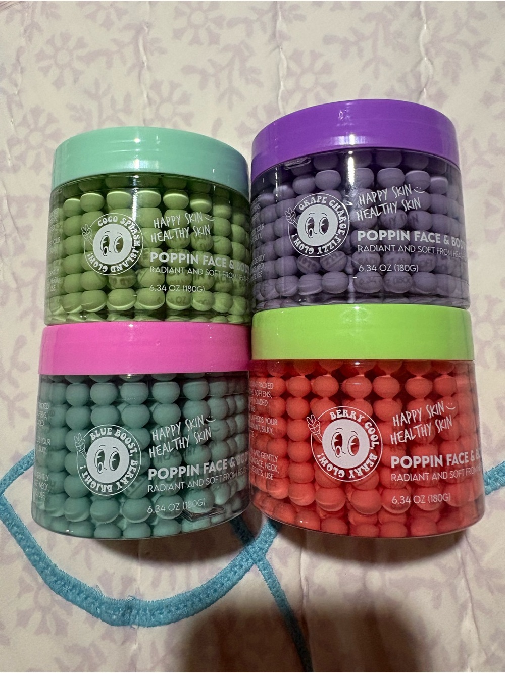 Poppin Face & Body Exfoliant - Assorted Colors (Green, Purple, Pink, Red)